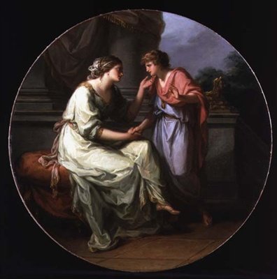 Papirio Pratextato supplicato dalla madre di rivelare i segreti delle deliberazioni del Senato Romano da Angelica Kauffmann