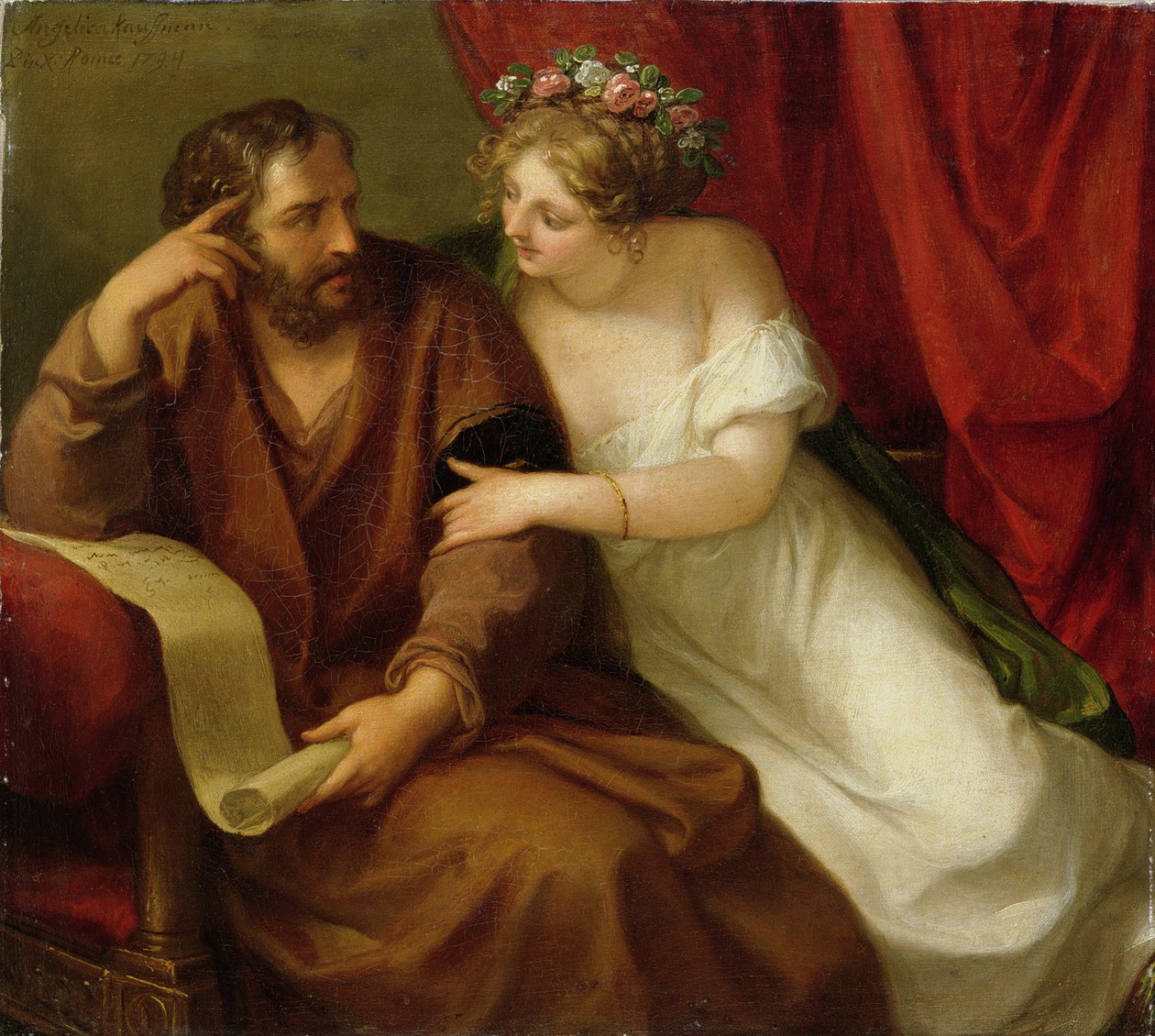 Frine seduce il filosofo Senocrate da Angelica Kauffmann