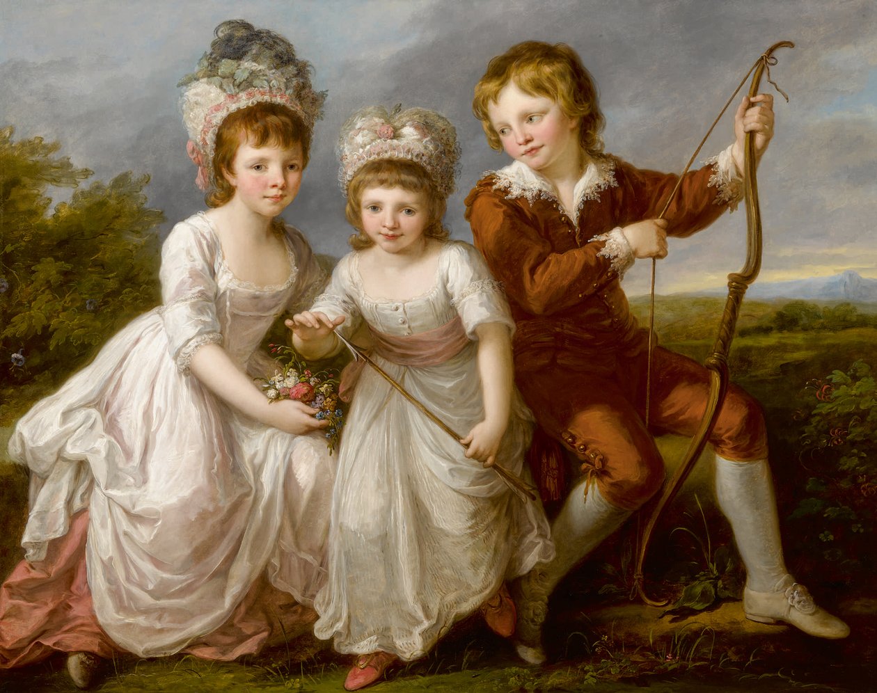 Ritratto di Lady Georgiana Spencer, Henrietta Spencer e George Visconte Althorp da Angelica Kauffmann