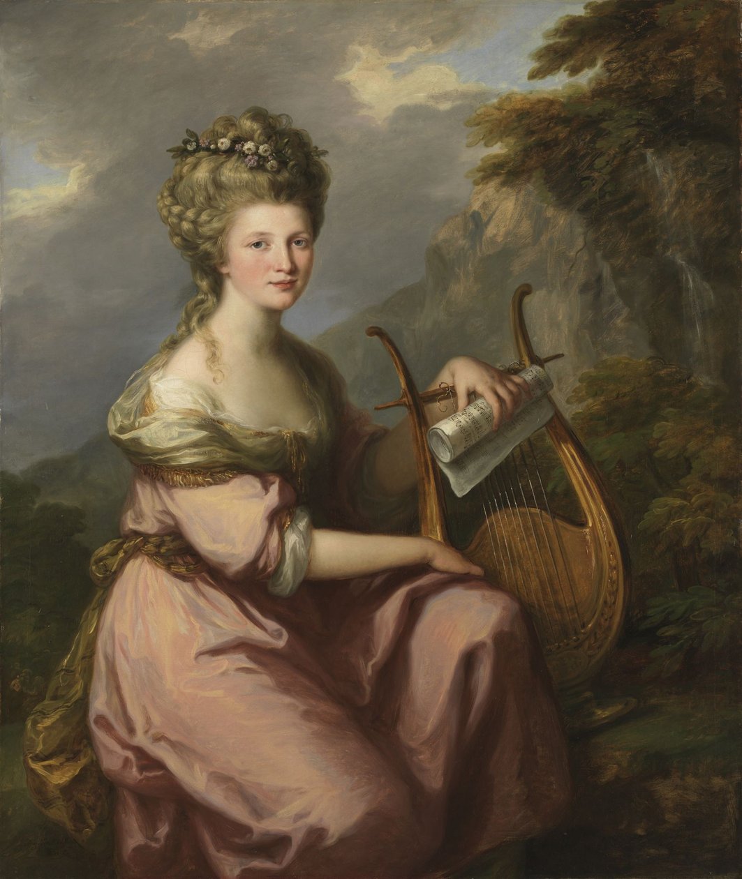 Ritratto di Sarah Harrop (signora Bates) nei panni di una musa da Angelica Kauffmann