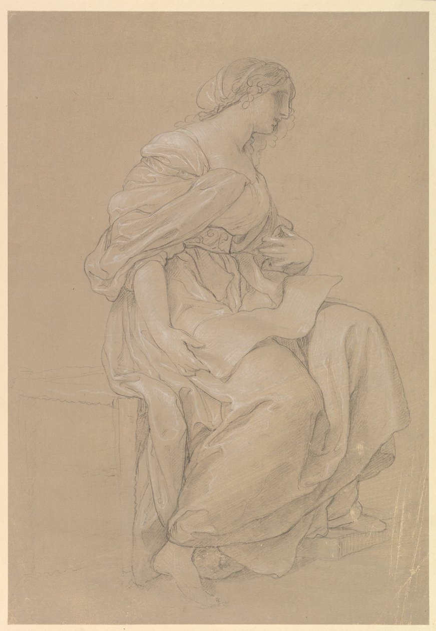 Studio di una donna seduta da Angelica Kauffmann