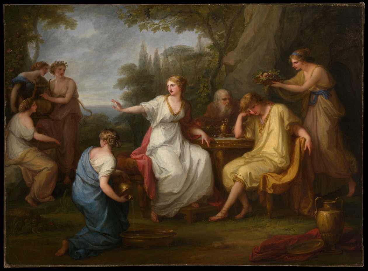 Il dolore di Telemaco da Angelica Kauffmann
