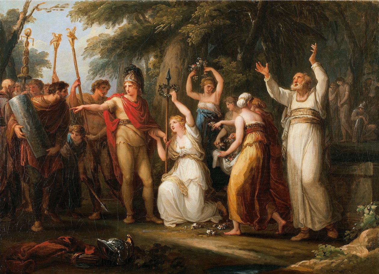 Thusnelda Crowning Hermann, 1785 da Angelica Kauffmann