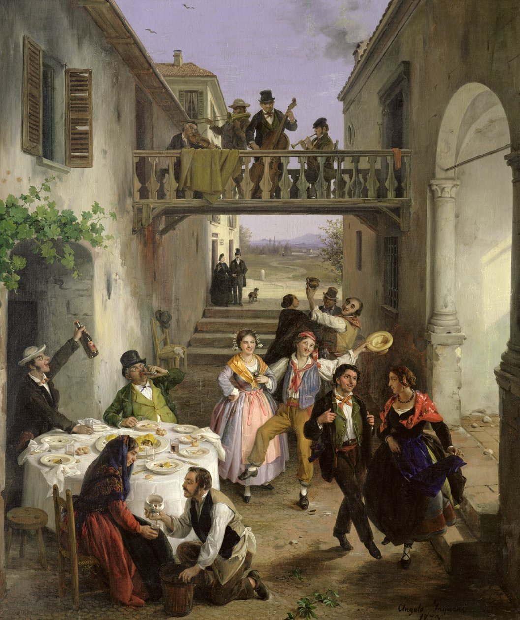 Un matrimonio a Brianza, 1873 da Angelo Inganni