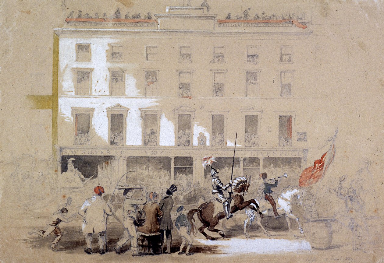 Spettacolo del Lord Mayor, Cornhill, Londra da Angelo Collen Hayter