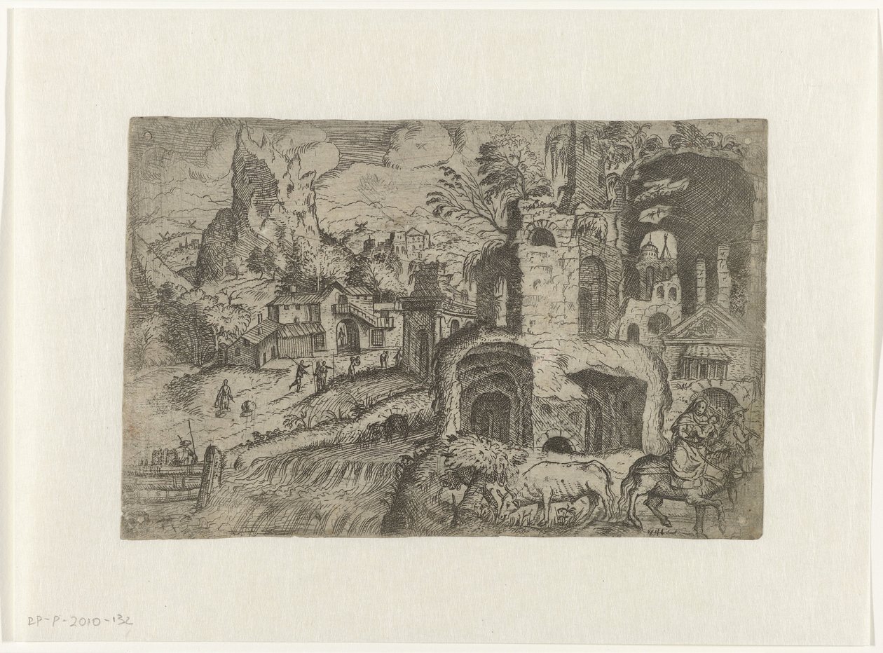 Paesaggio con Fuga in Egitto da Angelo Falconetto (attributed to)