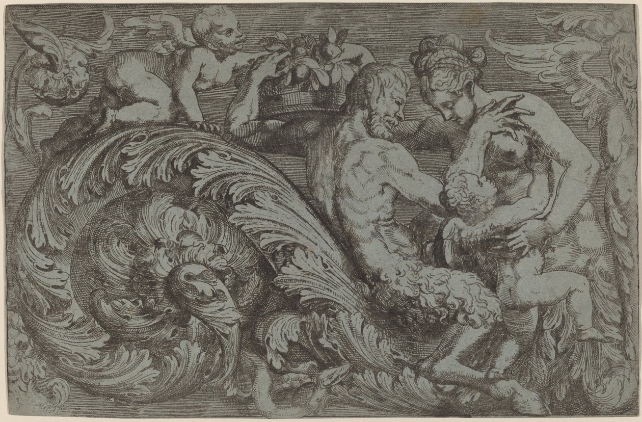 Pannello decorativo con figure mitologiche da Angelo Falconetto