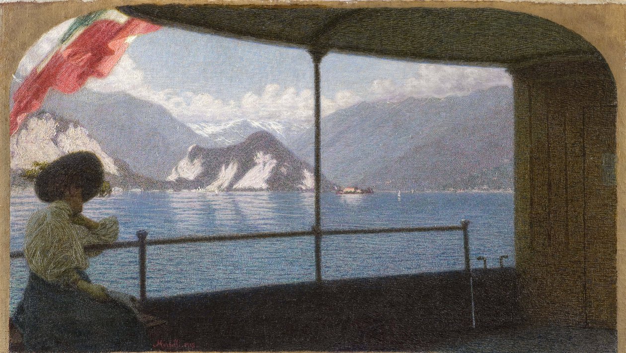 Una barca sul Lago Maggiore da Angelo Morbelli