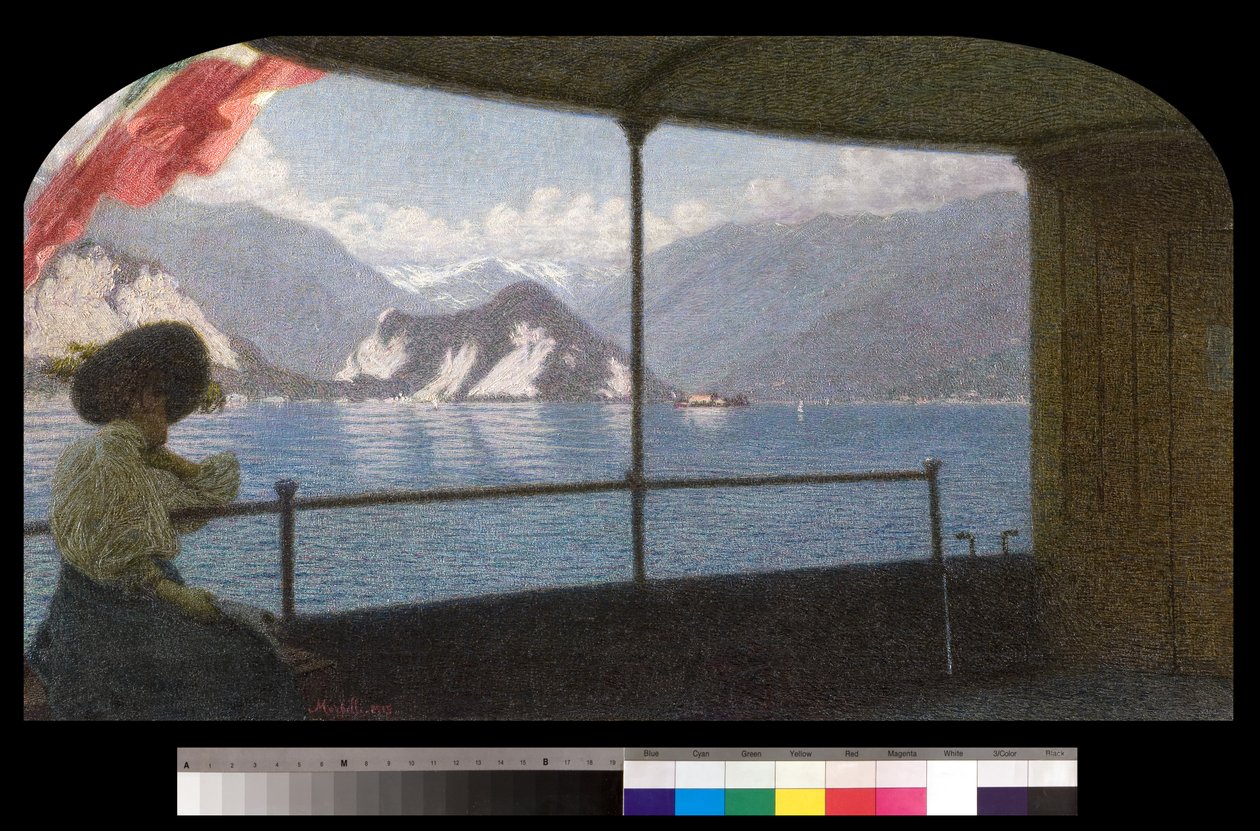 Una barca sul Lago Maggiore, 1915 da Angelo Morbelli