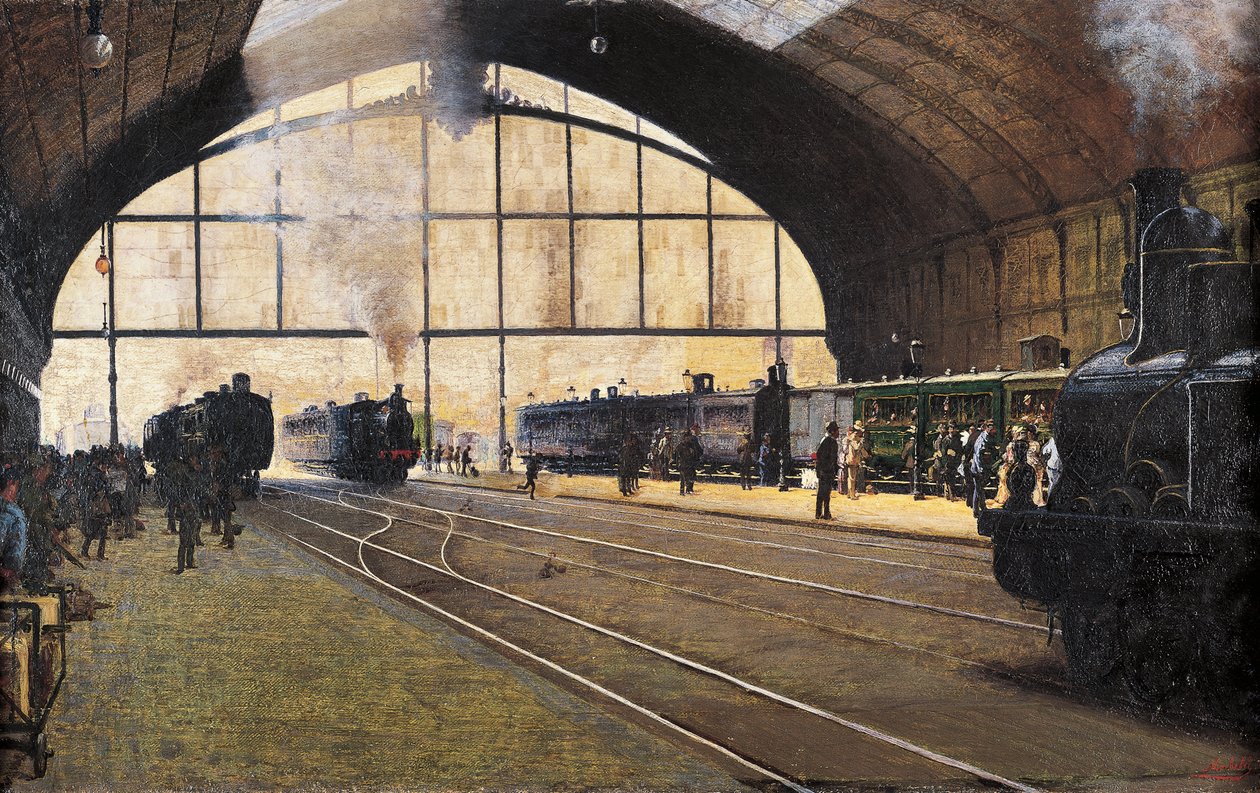 Stazione Centrale, Milano da Angelo Morbelli