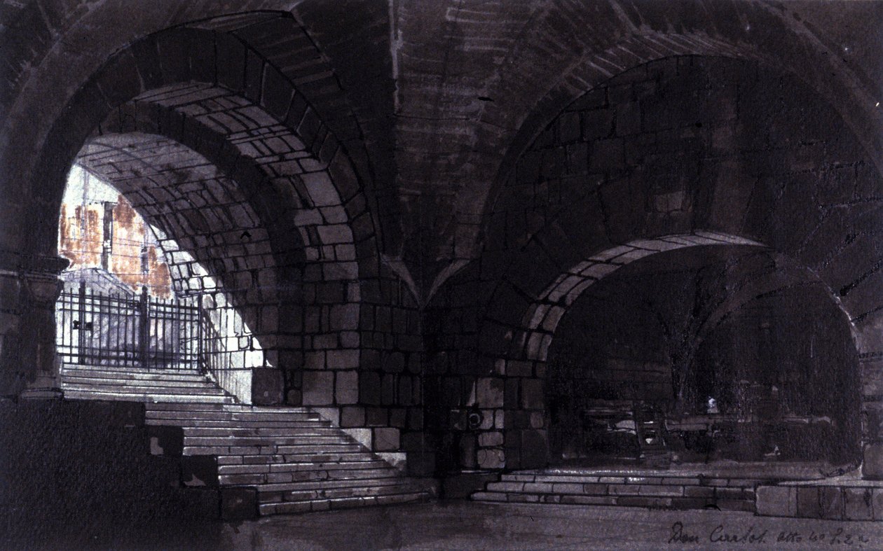 Scenografia di Angelo Parravicini per la scena 2 dell