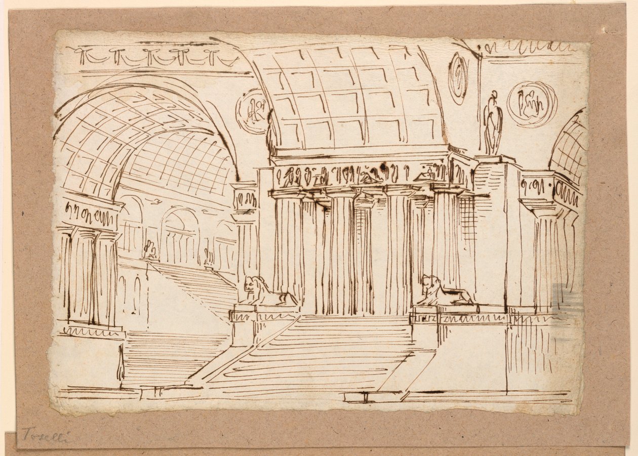 Scenografia, edificio antico con volte da Angelo Toselli