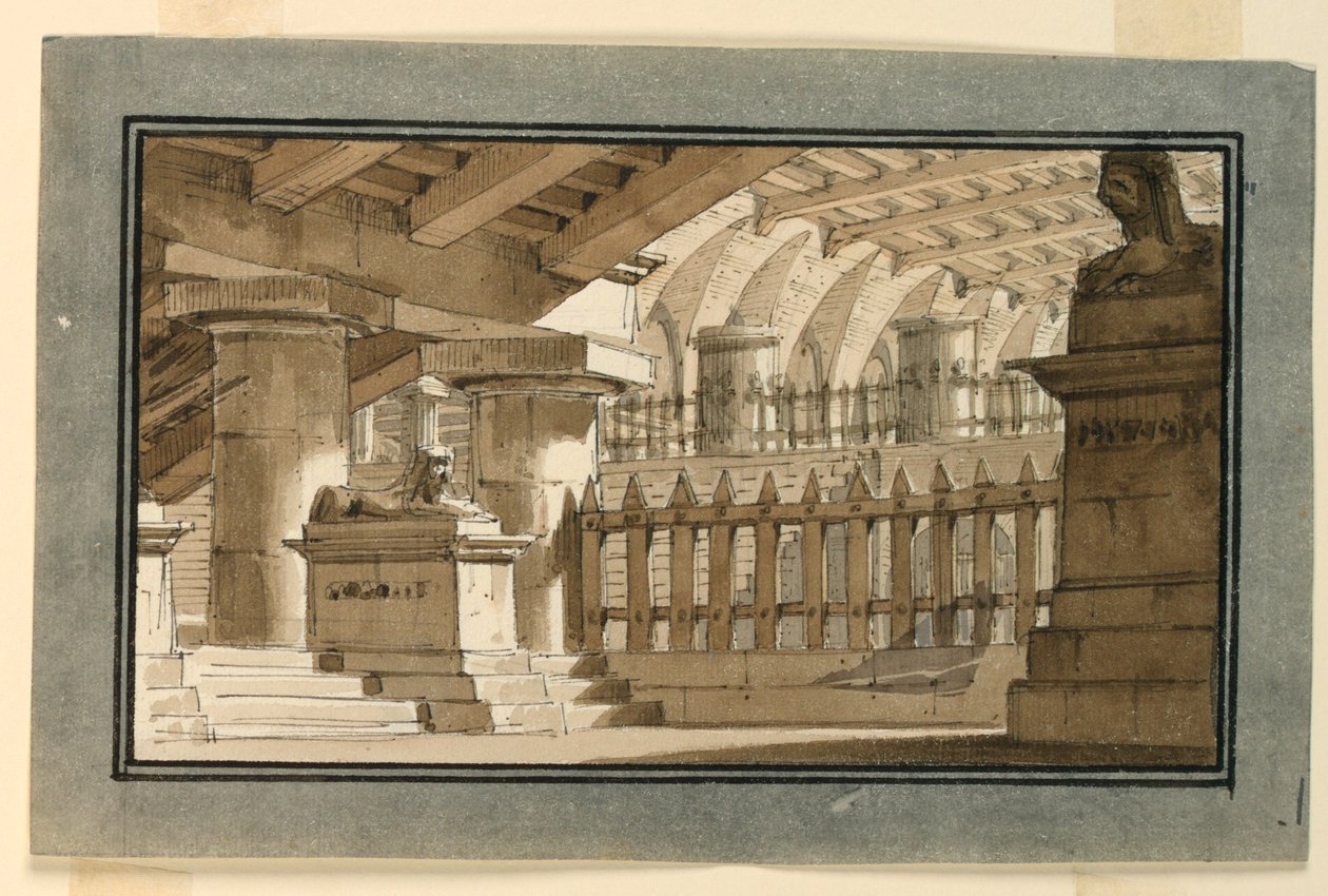 Scenografia, prigione egiziana da Angelo Toselli
