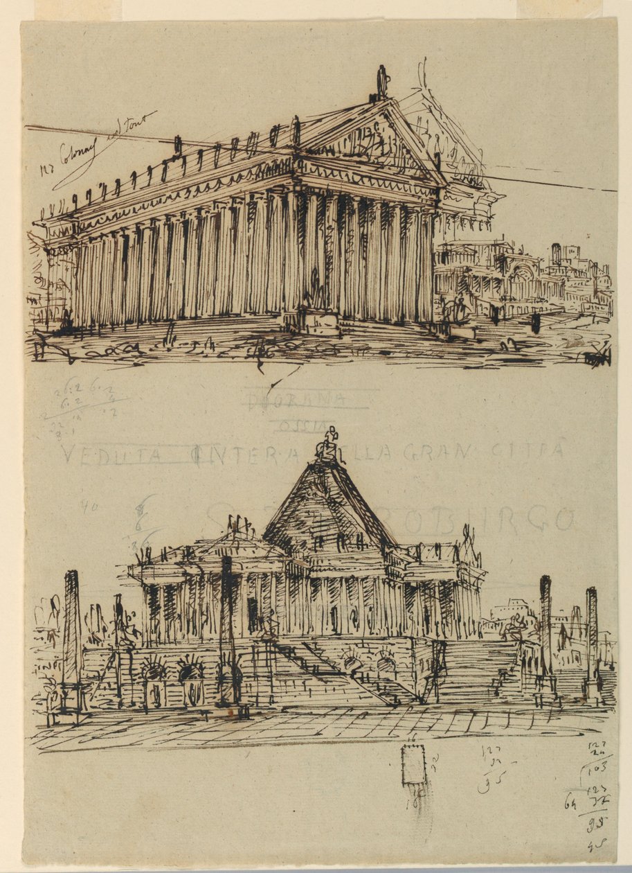 Scenografia, Esterno dei templi da Angelo Toselli
