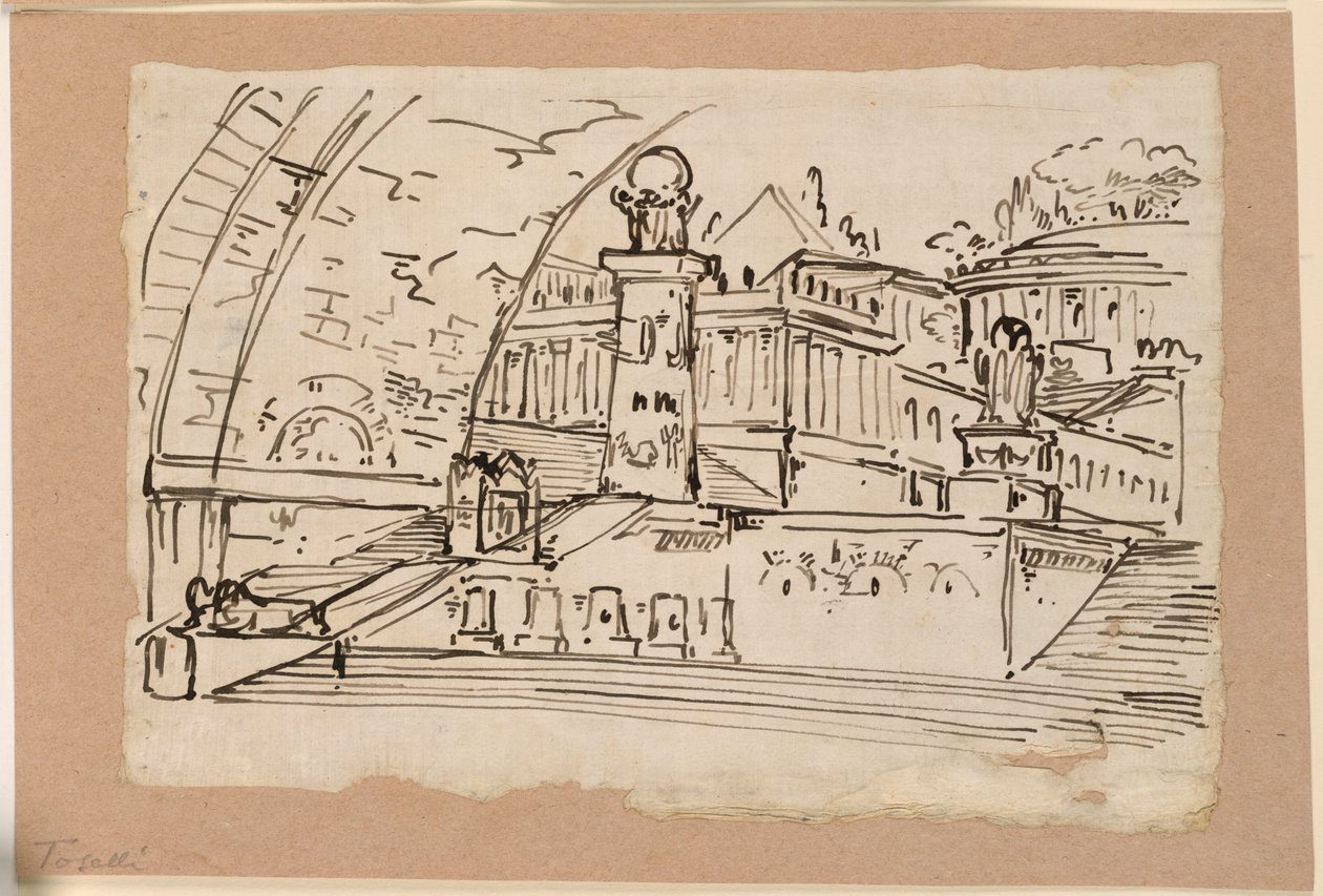 Scenografia, gruppo di edifici antichi da Angelo Toselli