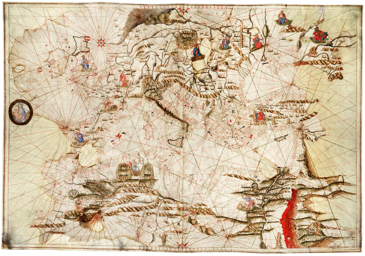 Il Mediterraneo, Mar Nero e Atlantico Nord-Orientale, c.1550 da Angelo de Conte Freducci