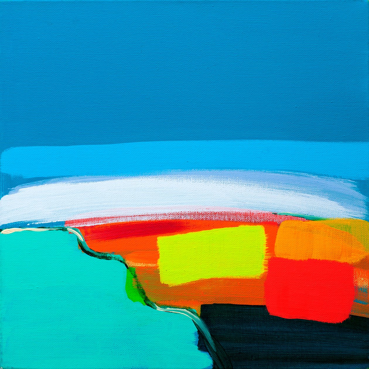 Paesaggio lime e rosso, 2017 da Angie Kenber