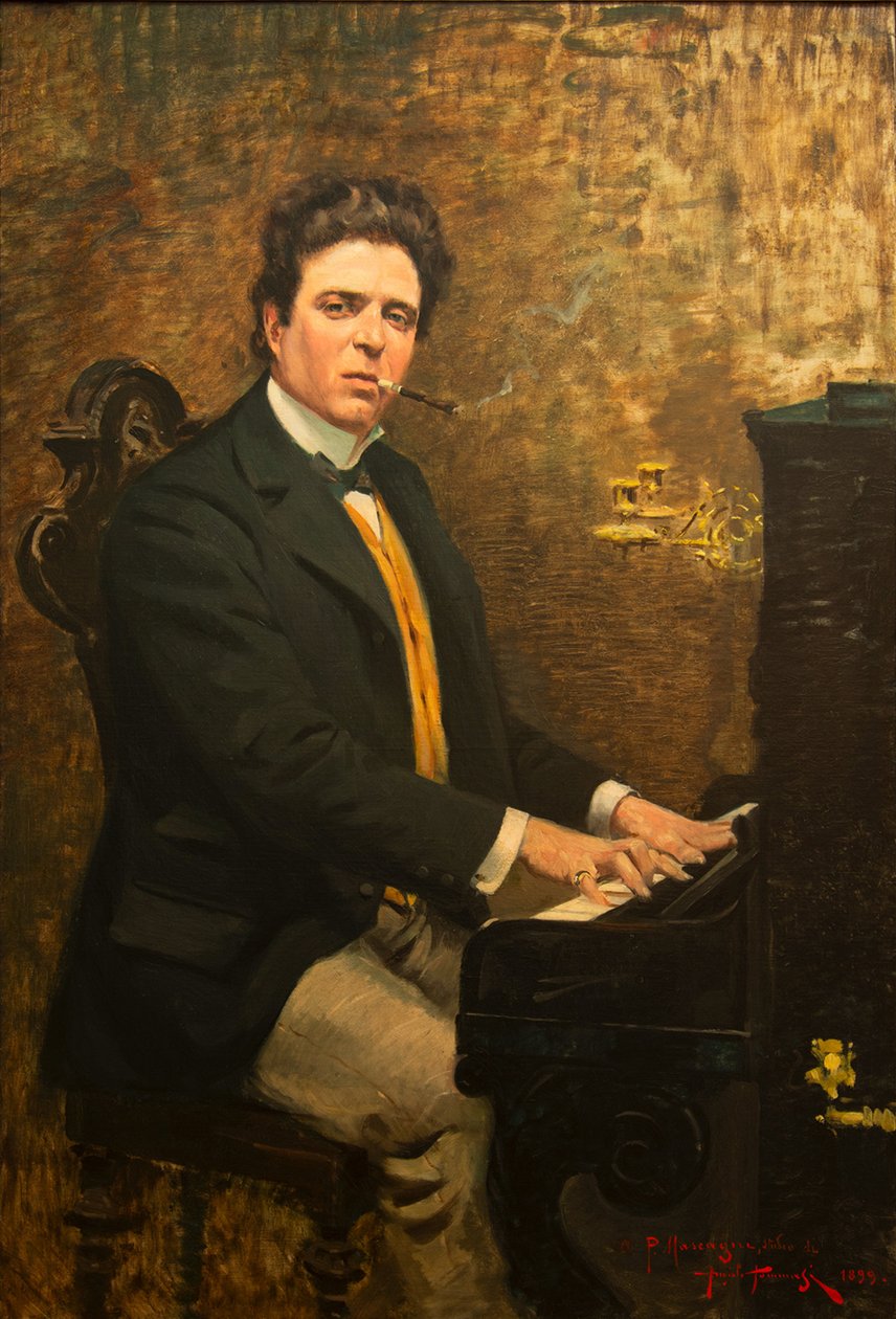 Ritratto del compositore Pietro Mascagni, 1899 da Angiolo Tommasi