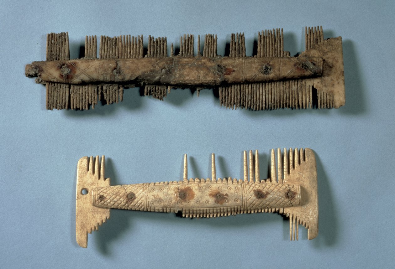 Pettini, anglosassoni, probabilmente c.5°-7° secolo da Anglo Saxon
