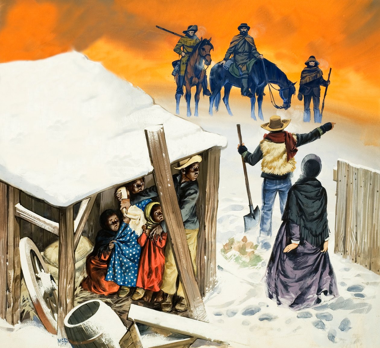 Una scena basata sul romanzo "La capanna dello zio Tom". da Angus McBride