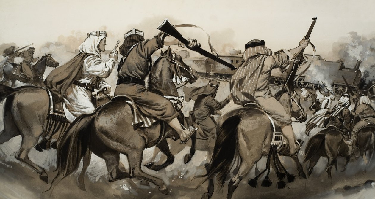 Arabi contro turchi (gouache su carta) da Angus McBride