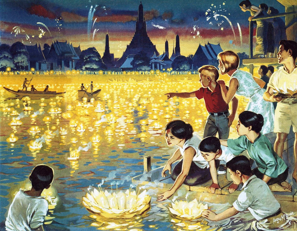 Il festival Loy Krathong a Bangkok da Angus McBride