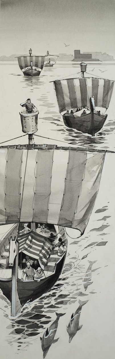 Fenici (guazzo su carta) da Angus McBride