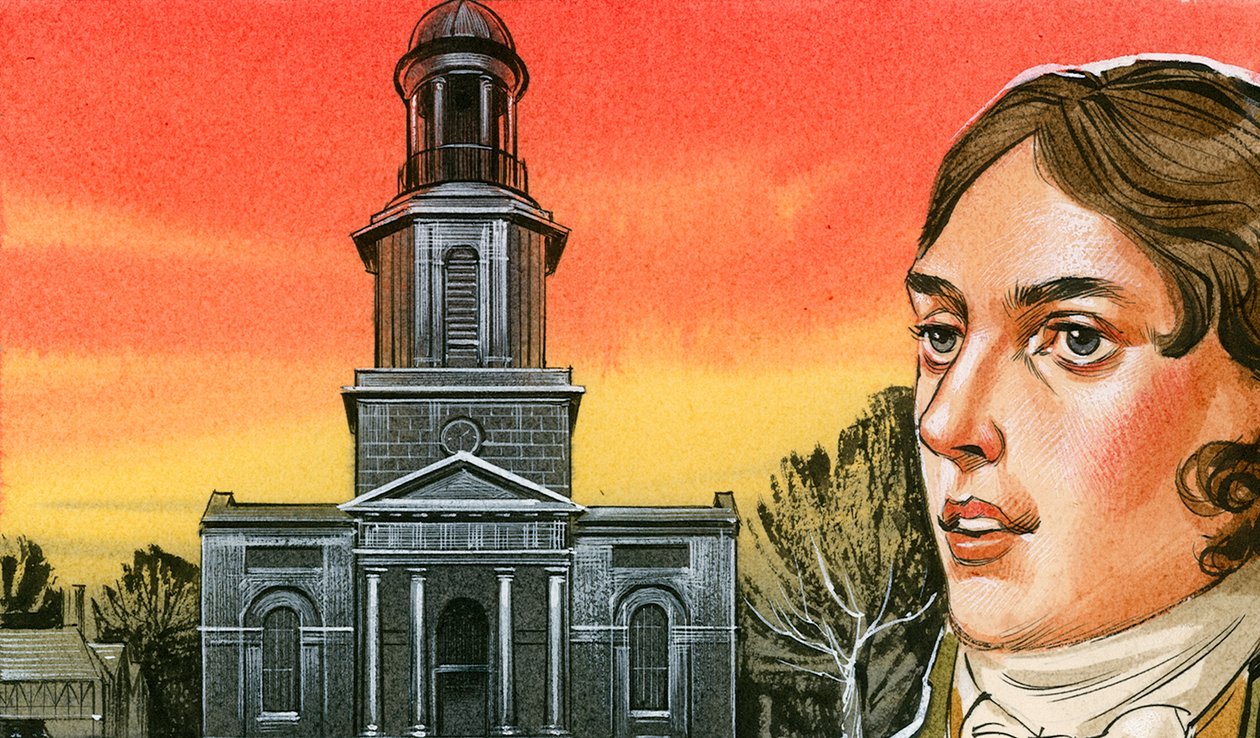 Samuel Taylor Coleridge di fronte a St Chad