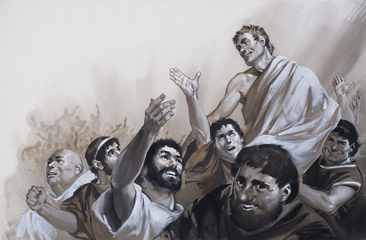 Il regno di Agrippa, da "La gloria che fu Roma" (gouache su carta) da Angus McBride
