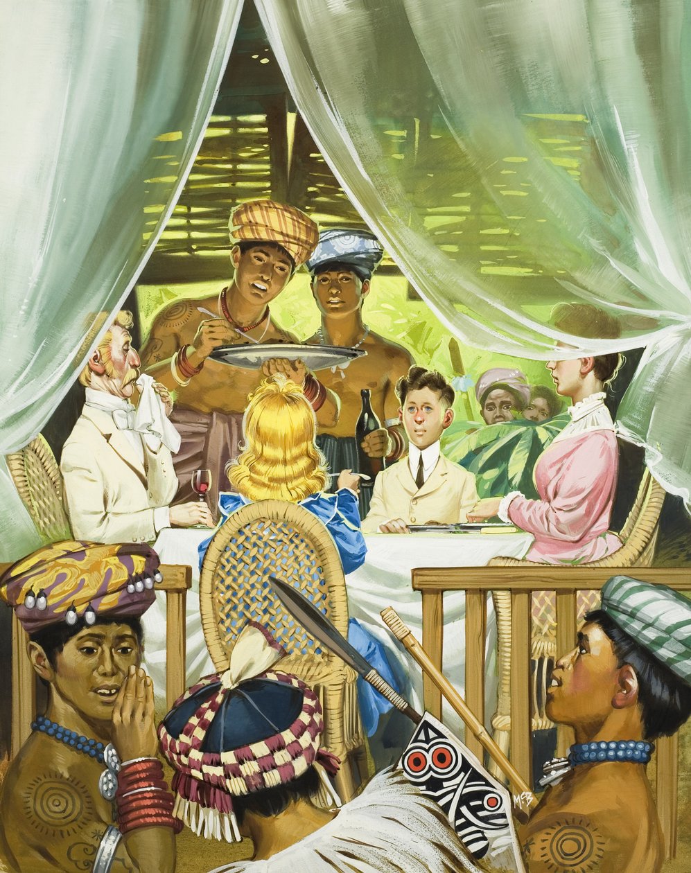 I Rajah bianchi (guazzo su carta) da Angus McBride