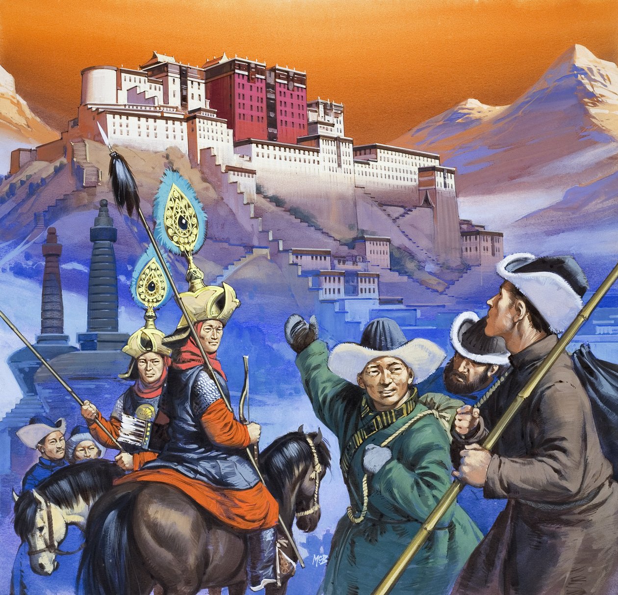 Tibet (gouache su carta) da Angus McBride