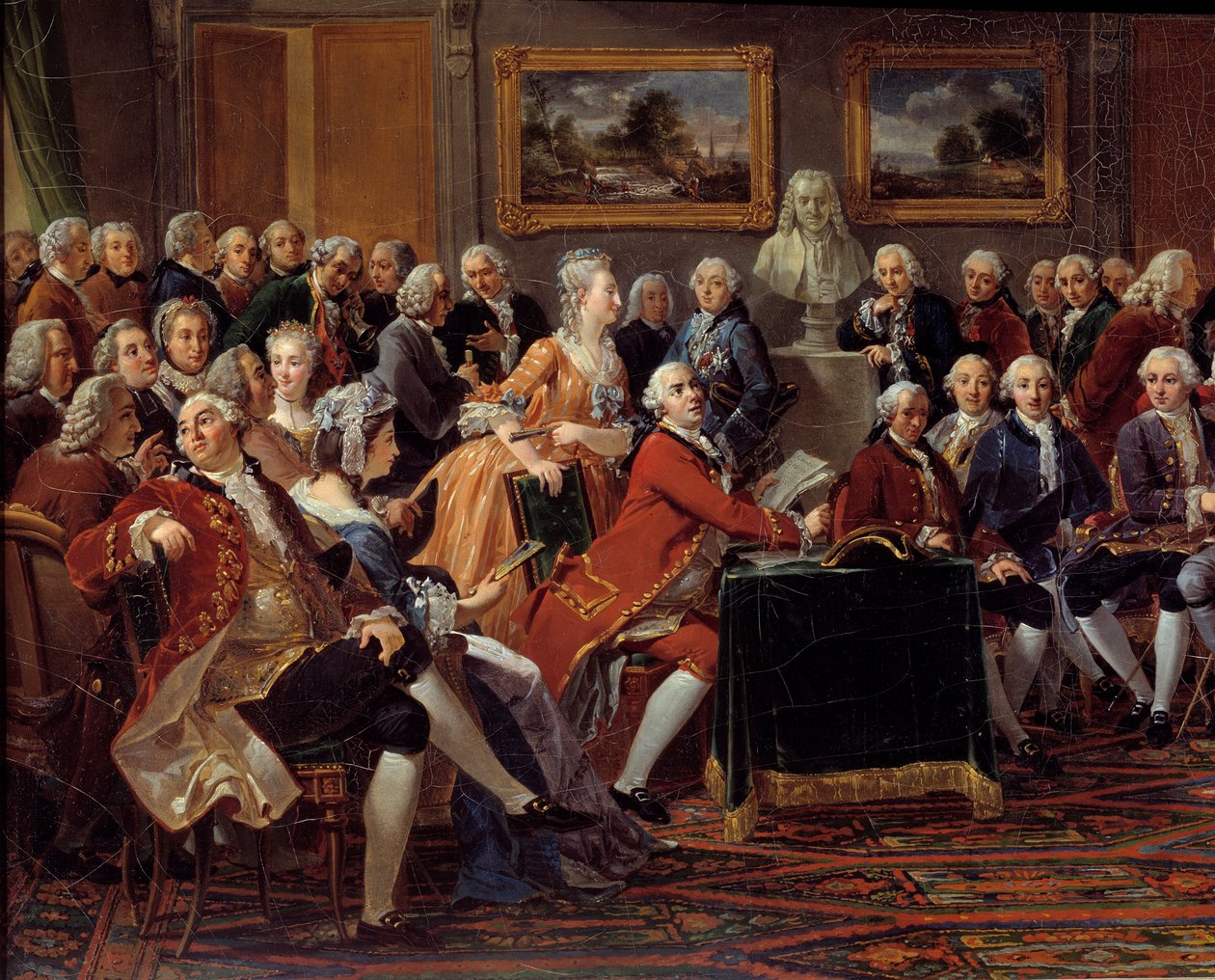 Il salone di Madame Geoffrin da Anicet Charles Lemonnier