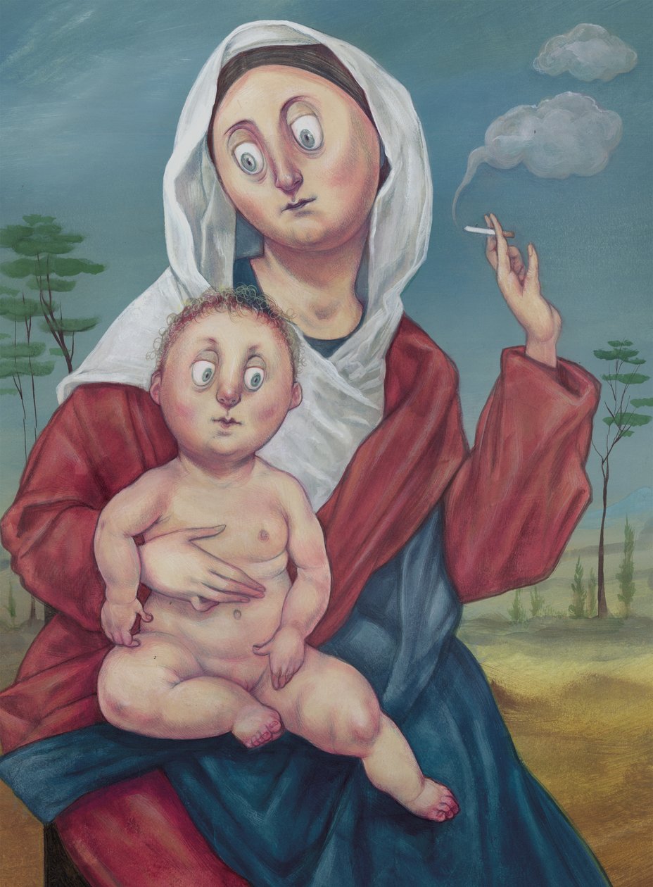 Madonna in Pausa Sigaretta, 2018 da Anita Kunz
