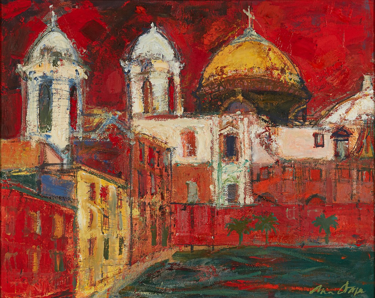Cattedrale di Cadice e Edifici, Cielo Rosso da Ann Oram