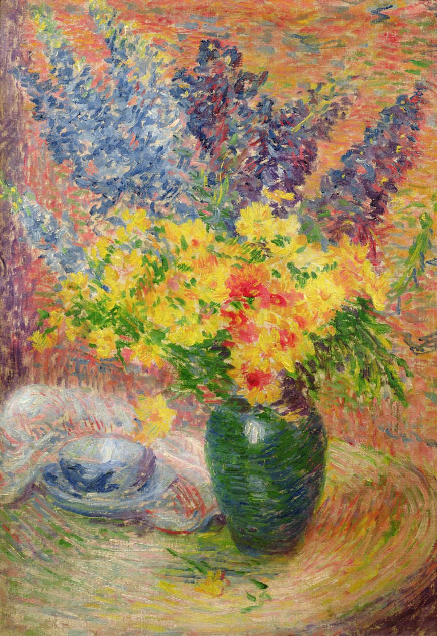 Delphinium e crisantemi da Anna Boch