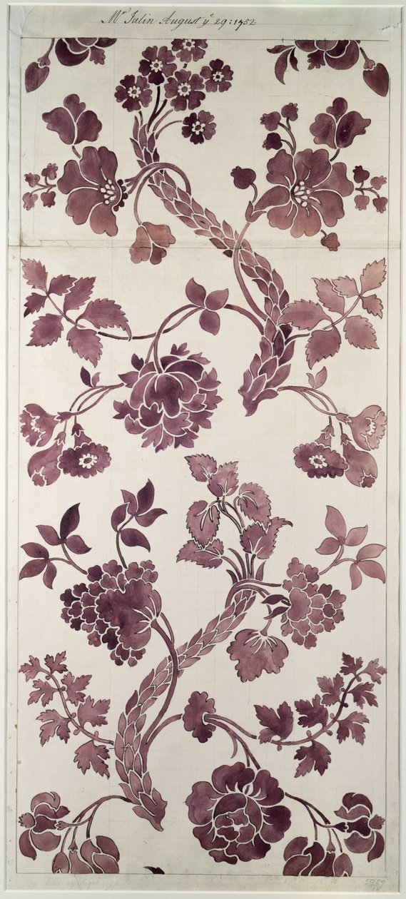 Progetto per un damasco di seta, 1752 da Anna Maria Garthwaite