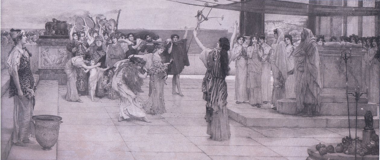 Una dedica a Bacco, Bibbys Annual, 1916-1917 da Anna after Alma Tadema