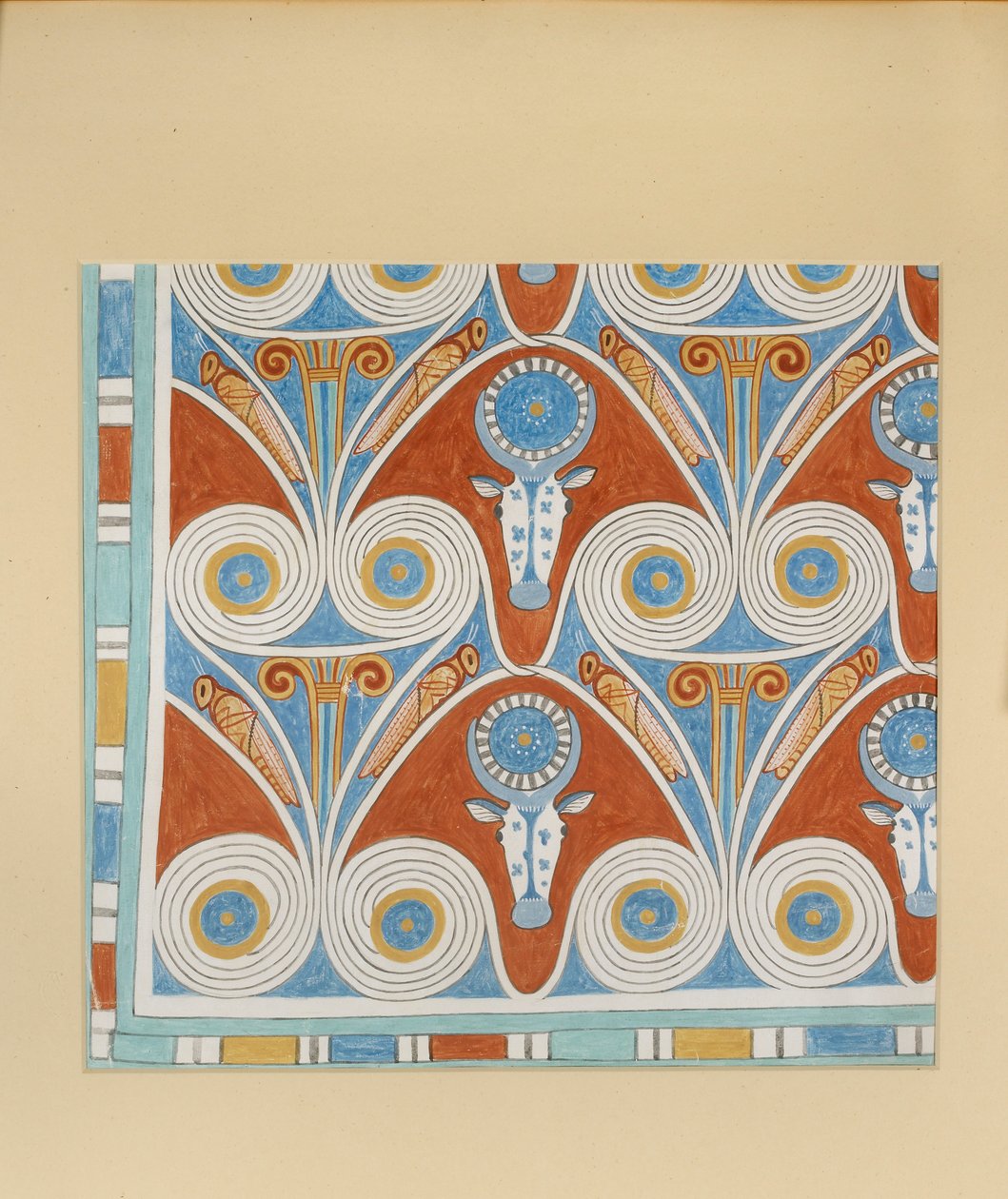 Copia di pittura murale, tomba privata 50 di Neferhotpe, Tebe da Anna