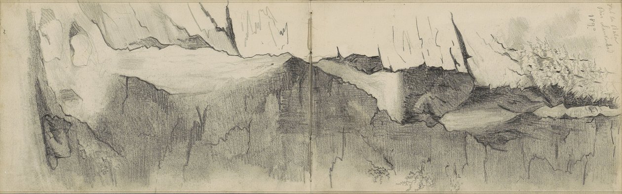 Cascata nella valle di Dala vicino a Leukerbad da Anna Catharina Maria van Eeghen (possibly)