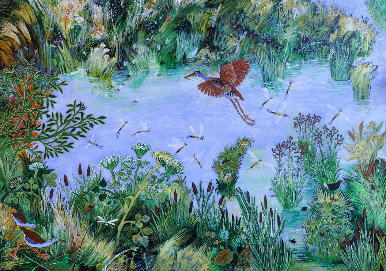 A Mayfly Moment, 2022 (acrilico su tavola) da Anna Pugh