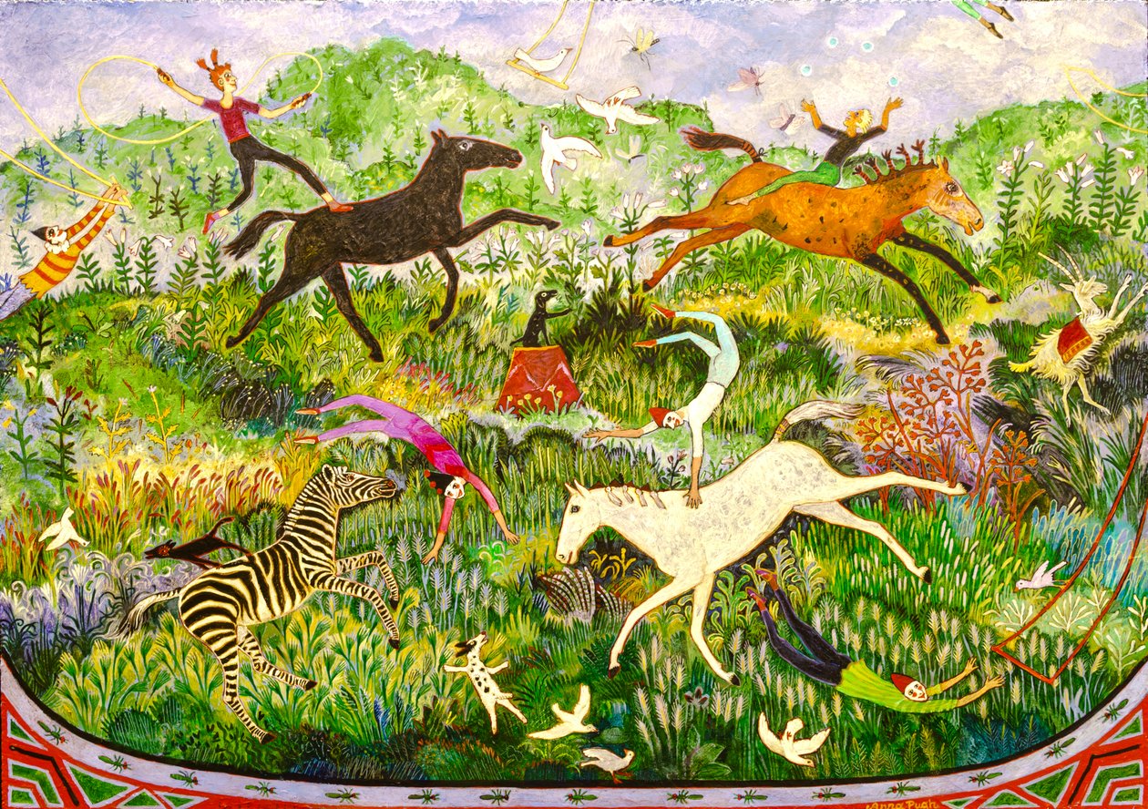 E per il mio prossimo trucco, 2017 (acrilico) da Anna Pugh