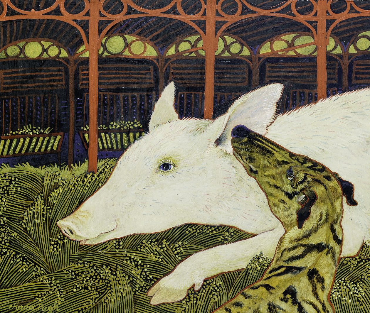 I migliori amici, 2017 (acrilico) da Anna Pugh