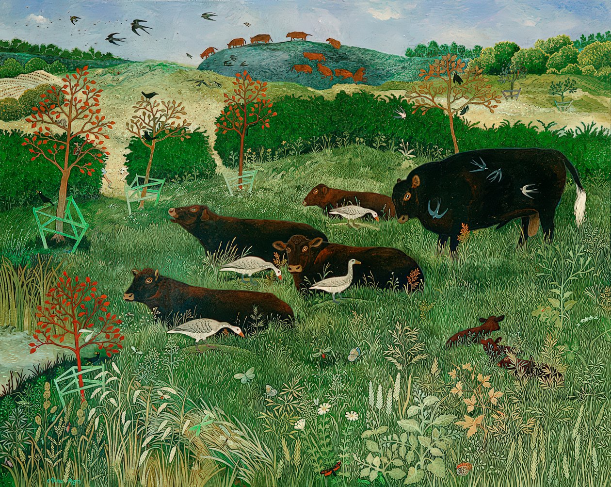 Gli insetti fanno pilates, 2011 (acrilico) da Anna Pugh