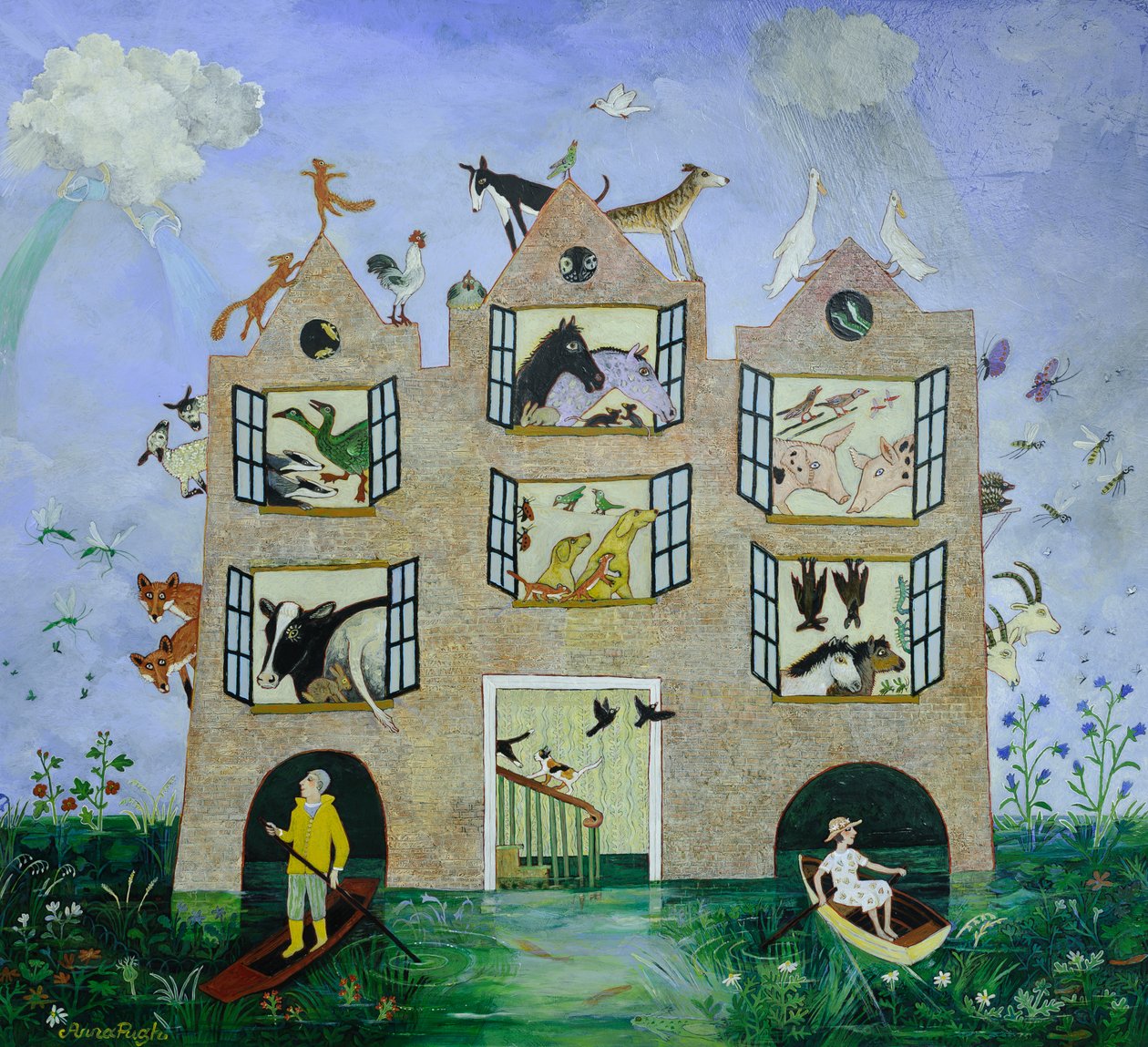 Divieto di usare tubi flessibili, 2013 (acrilico) da Anna Pugh