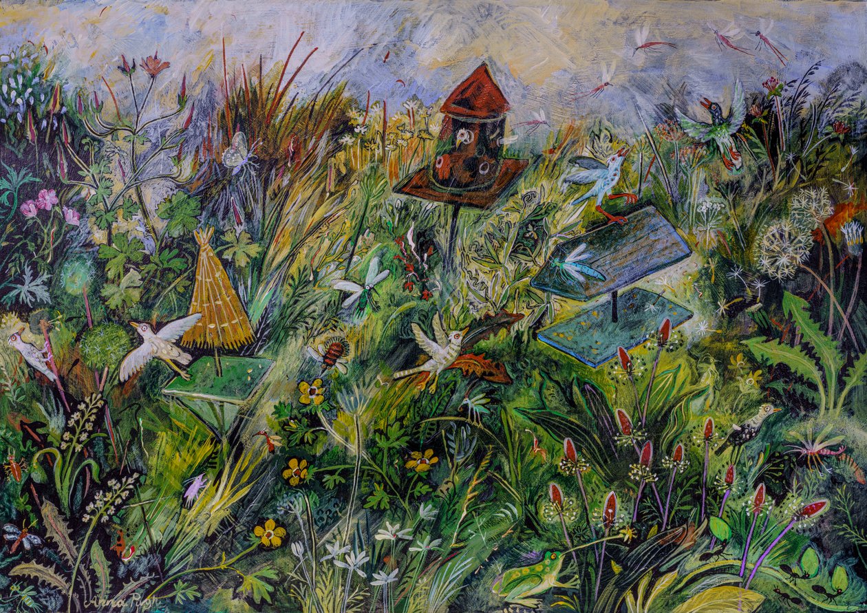 Ok, allora disegna una rana, 2022 (acrilico su tavola) da Anna Pugh