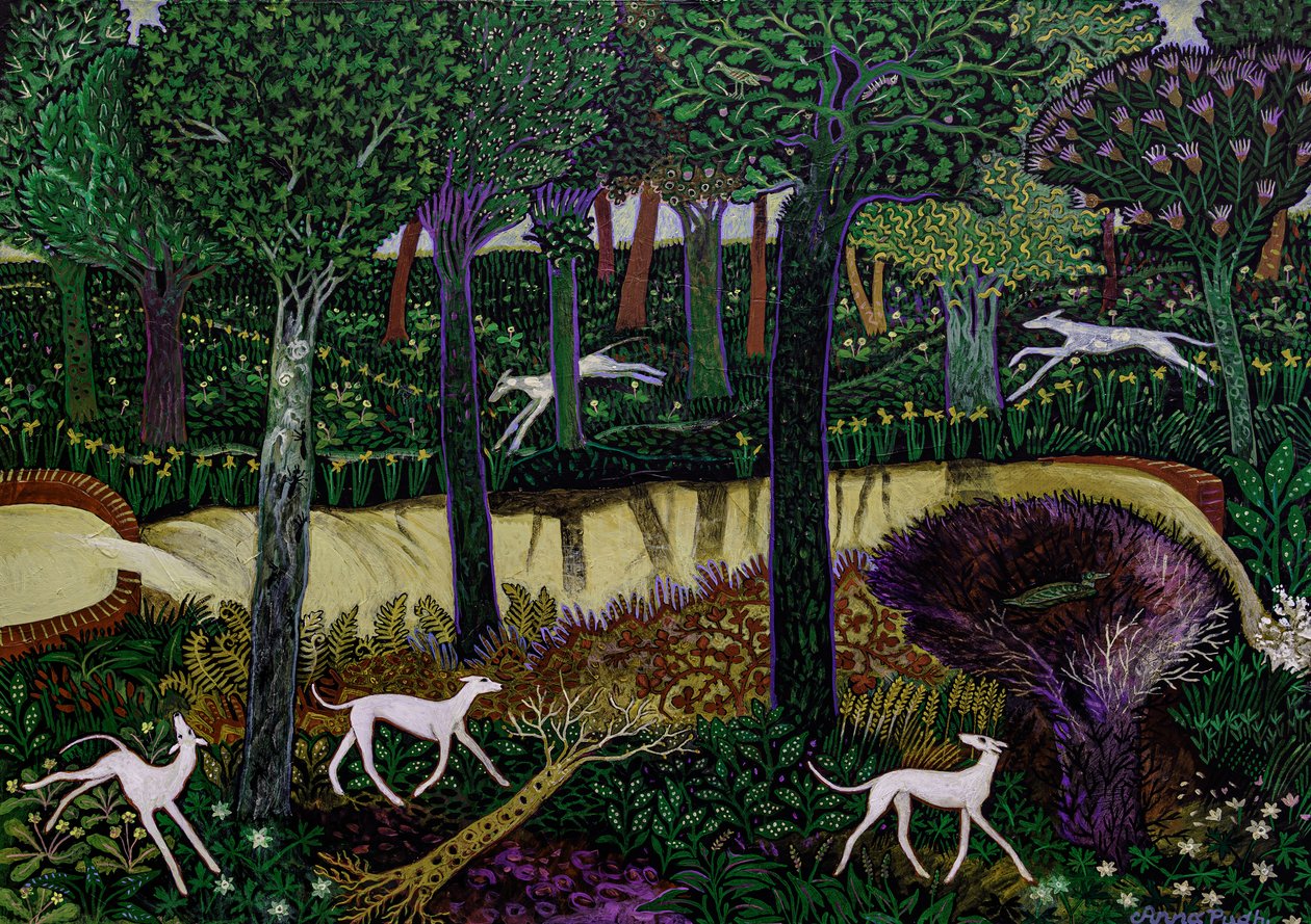 Pussys Primrose, 2017 (acrilico) da Anna Pugh