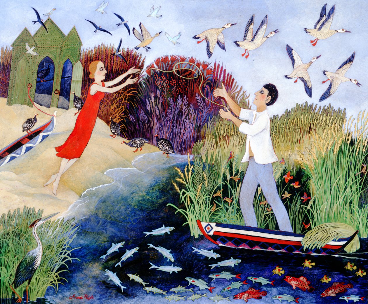 Da nave a riva, 2007 (acrilico) da Anna Pugh