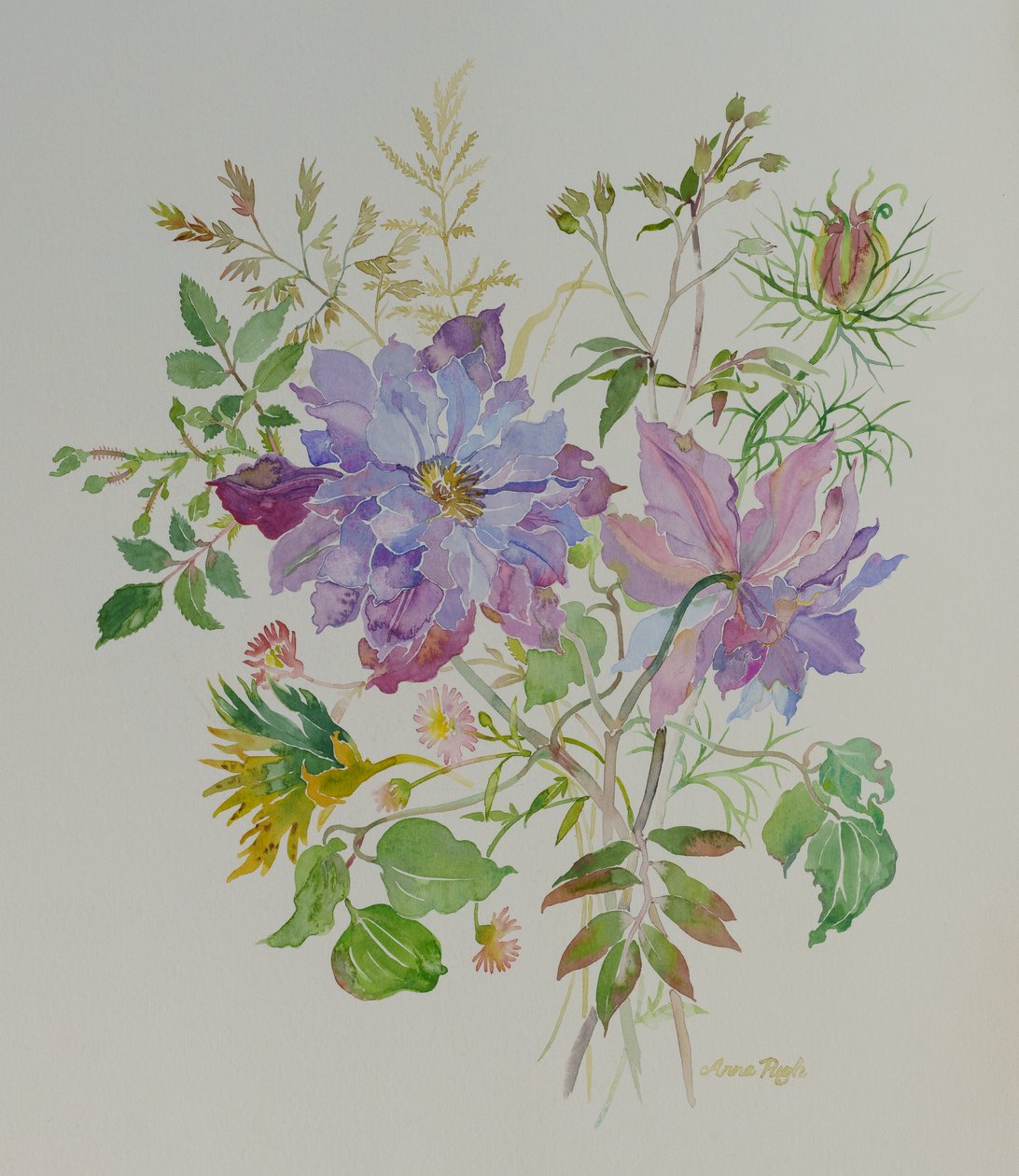 Natura morta di fiori, 2021 (pittura) da Anna Pugh