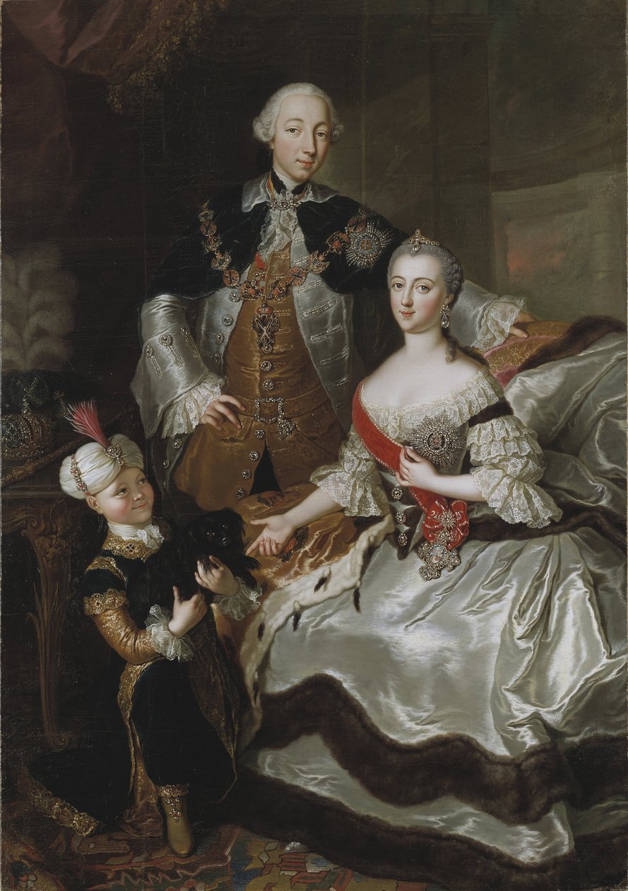 Ritratto del granduca Pietro Fedorovich e della granduchessa Caterina Alekseevna da Anna Rosina Lisiewska