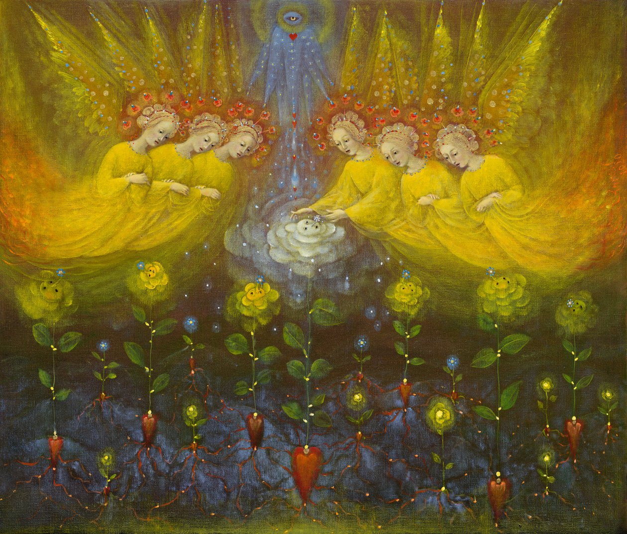 Giardino celeste, 2020 (olio su lino belga) da Annael Anelia Pavlova